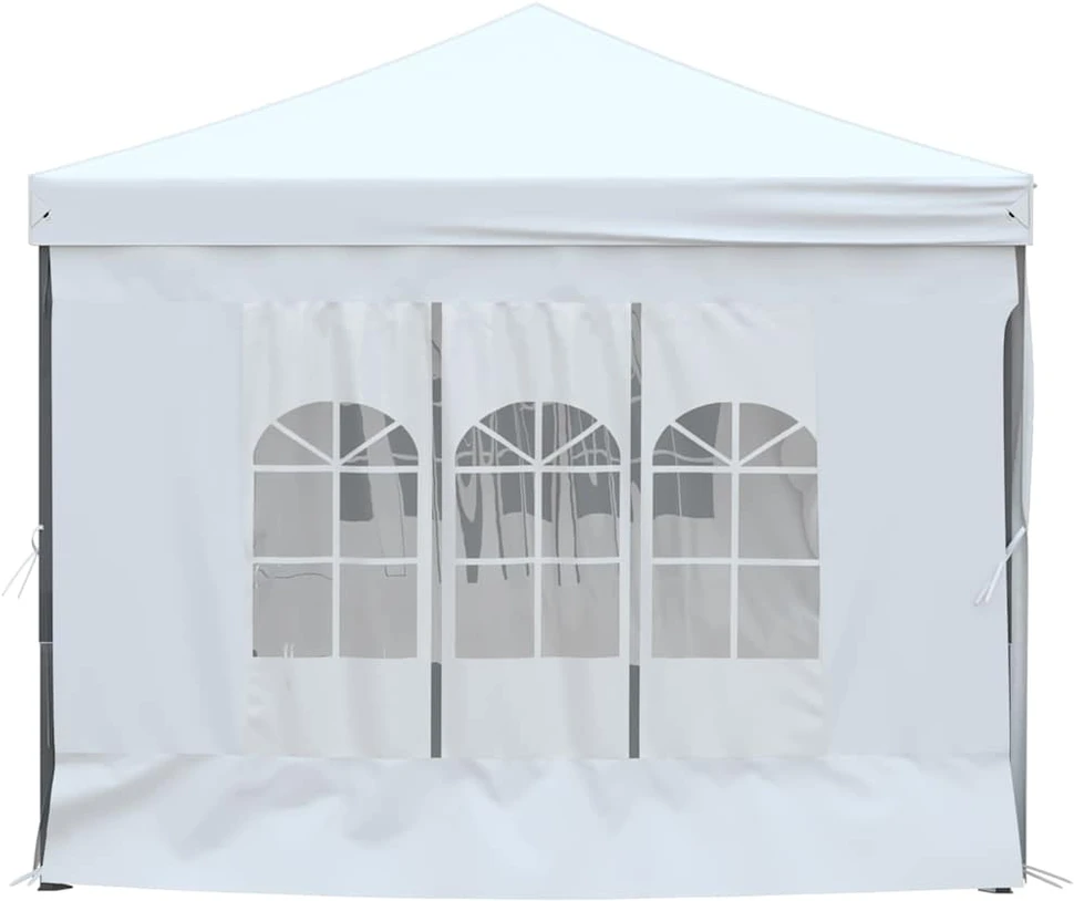 Proginė palapinė su šoninėmis sienomis, balta, 3x6m