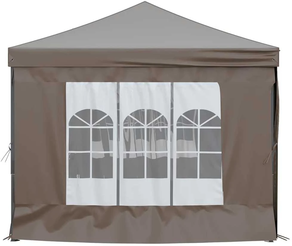 Proginė palapinė su šoninėmis sienomis, taupe, 3x6m