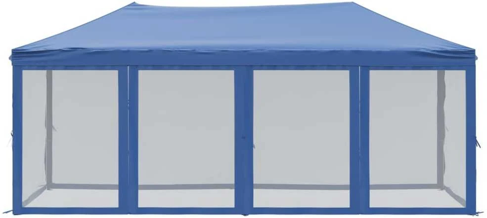 Proginė palapinė su šoninėmis sienomis, mėlyna, 3x6m