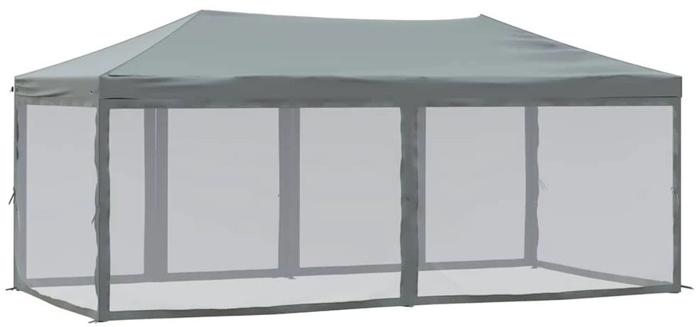 Proginė palapinė su šoninėmis sienomis, antracito, 3x6m
