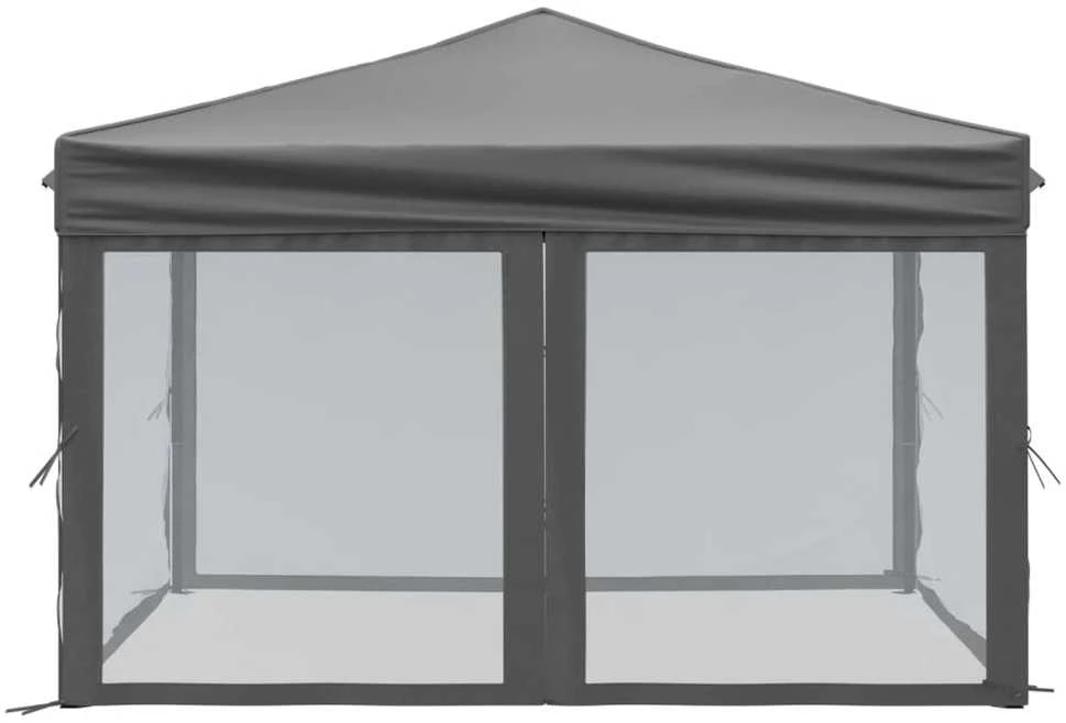 Proginė palapinė su šoninėmis sienomis, antracito, 3x3m