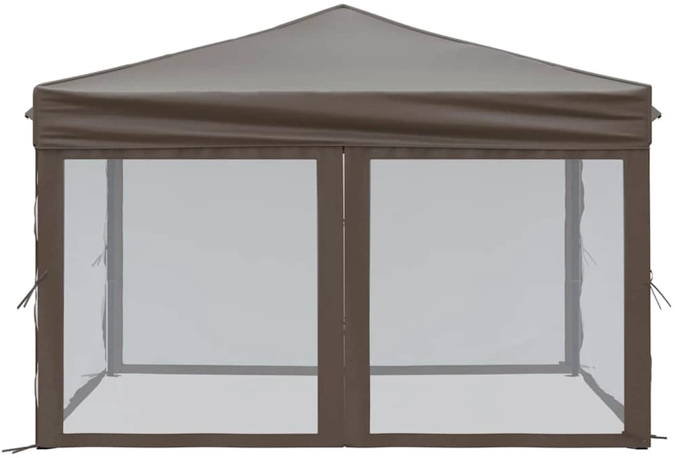 Proginė palapinė su šoninėmis sienomis, taupe, 3x3m