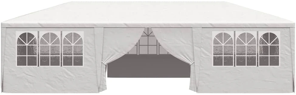 Proginė palapinė su šoninėmis sienomis, balta, 4x9m, 90g/m²