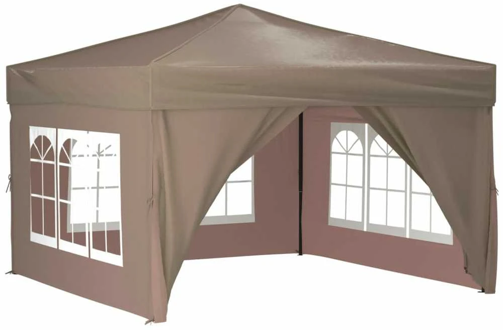 Proginė palapinė su šoninėmis sienomis, taupe, 3x3m
