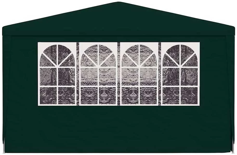 Proginė palapinė su šoninėmis sienomis, žalia, 4x9m, 90g/m²