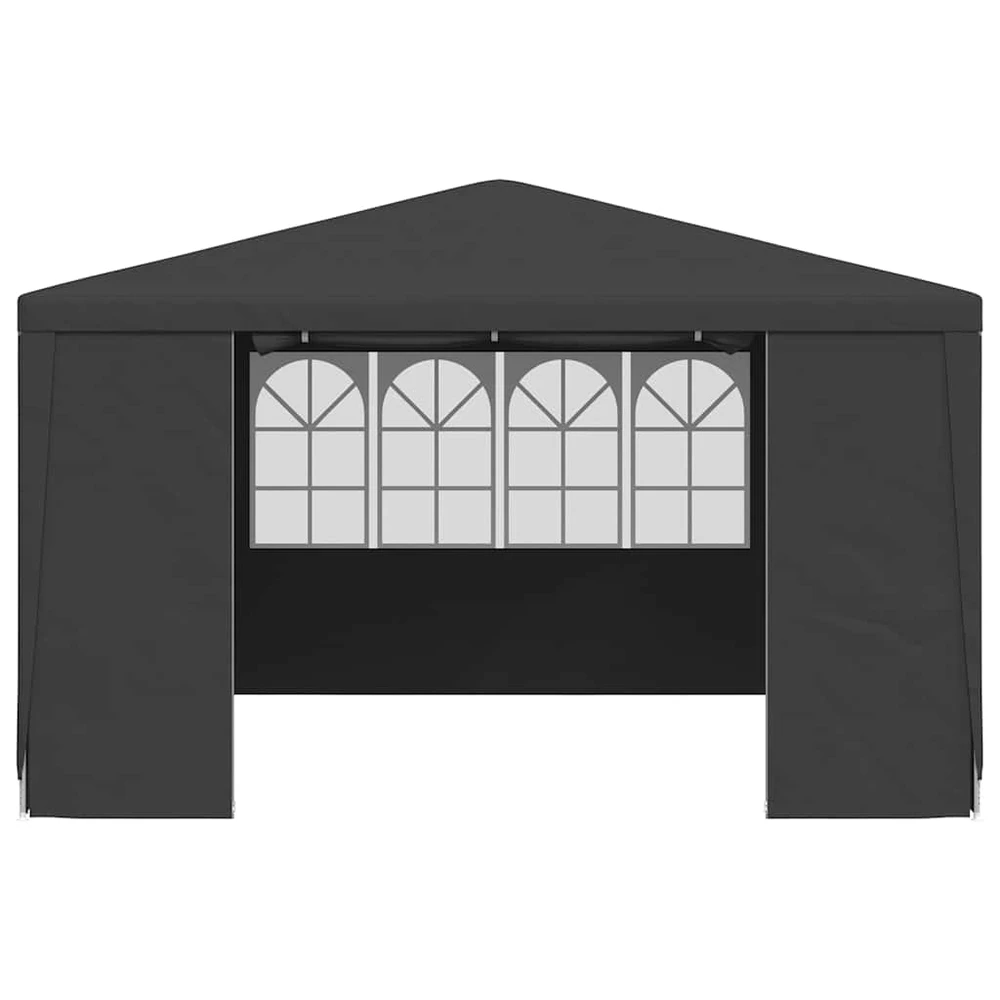 Proginė palapinė su šoninėmis sienomis, antracito, 4x4m, 90g/m²