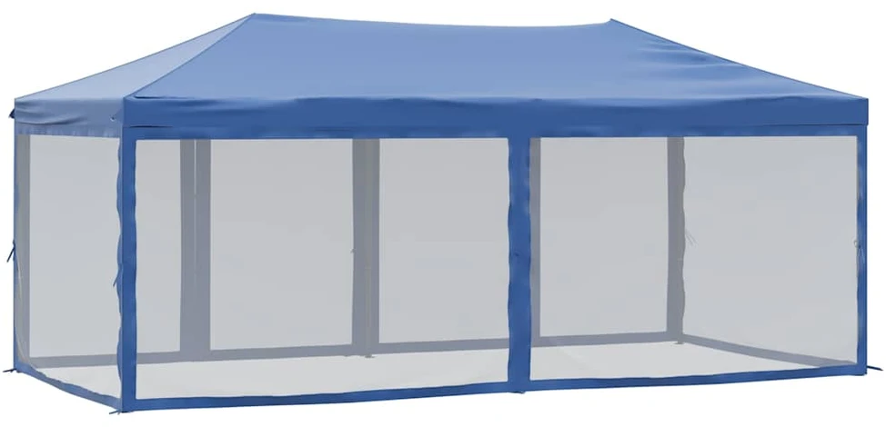 Proginė palapinė su šoninėmis sienomis, mėlyna, 3x6m