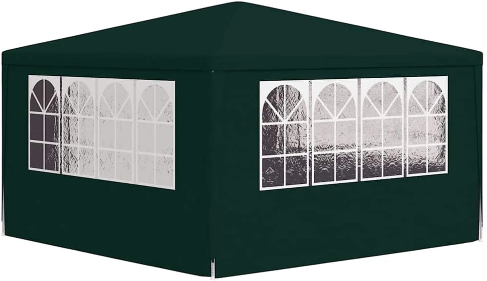 Proginė palapinė su šoninėmis sienomis, žalia, 4x4m, 90g/m²
