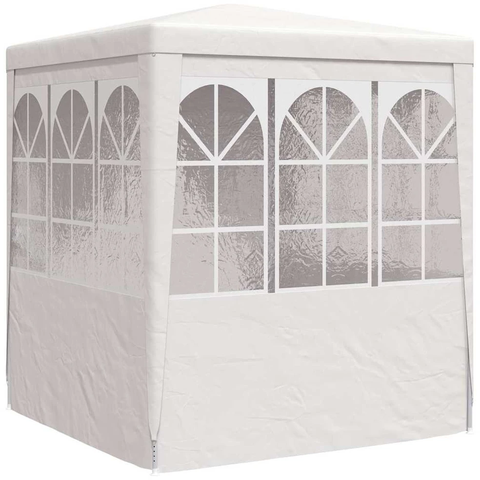 Proginė palapinė su šoninėmis sienomis, balta, 2,5x2,5m, 90g/m²