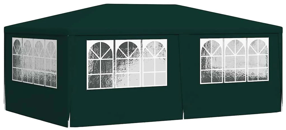 Proginė palapinė su šoninėmis sienomis, žalia, 4x6m, 90g/m²