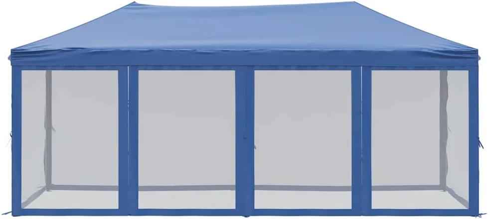 Proginė palapinė su šoninėmis sienomis, mėlyna, 3x6m