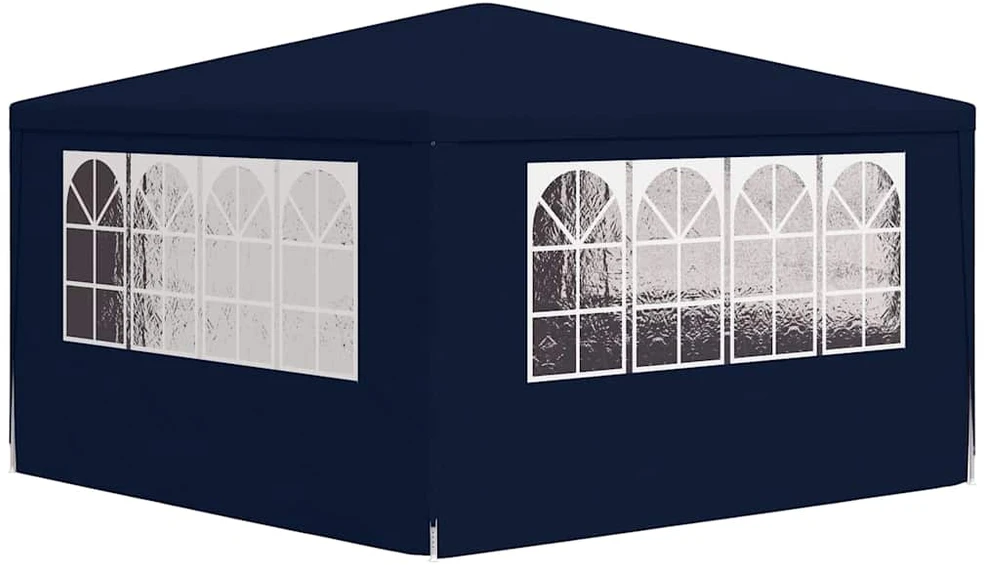 Proginė palapinė su šoninėmis sienomis, mėlyna, 4x4m, 90g/m²