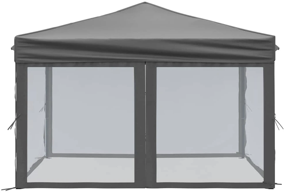 Proginė palapinė su šoninėmis sienomis, antracito, 3x3m
