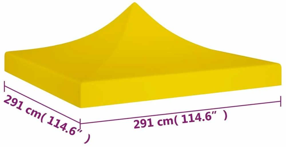 Proginės palapinės stogas, geltonos spalvos, 3x3m, 270 g/m²