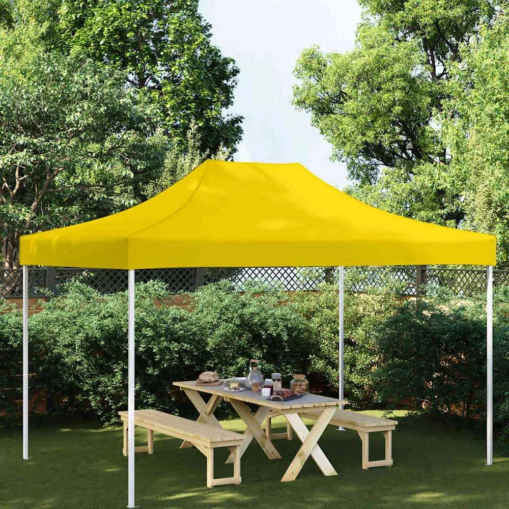 Proginės palapinės stogas, geltonos spalvos, 4x3m, 270 g/m²