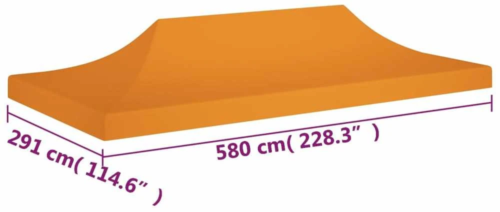Proginės palapinės stogas, oranžinės spalvos, 6x3m, 270 g/m²