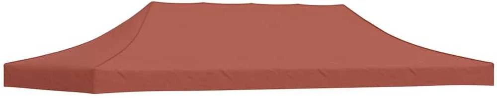 Proginės palapinės stogas, terakota spalvos, 6x3m, 270 g/m²