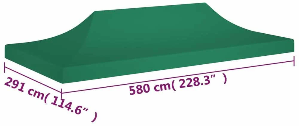 Proginės palapinės stogas, žalios spalvos, 6x3m, 270 g/m²