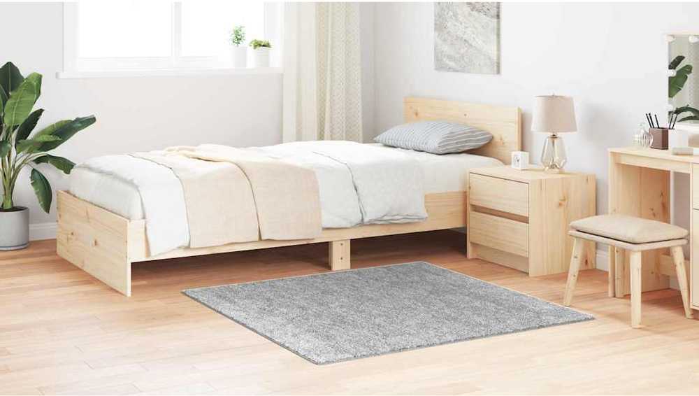Neslystantis plaukuotas kilimas Pilka 120 x 120 cm PP