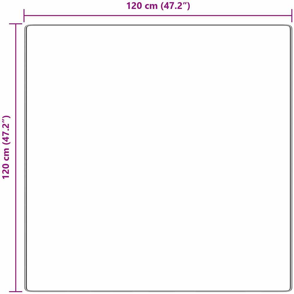Neslystantis plaukuotas kilimas Pilka 120 x 120 cm PP