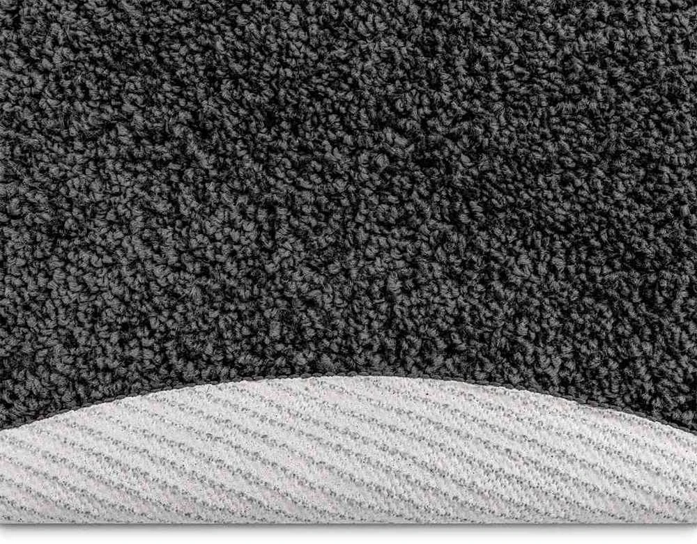 Neslystantis plaukuotas kilimas Tamsiai pilka 120 x 120 cm PP