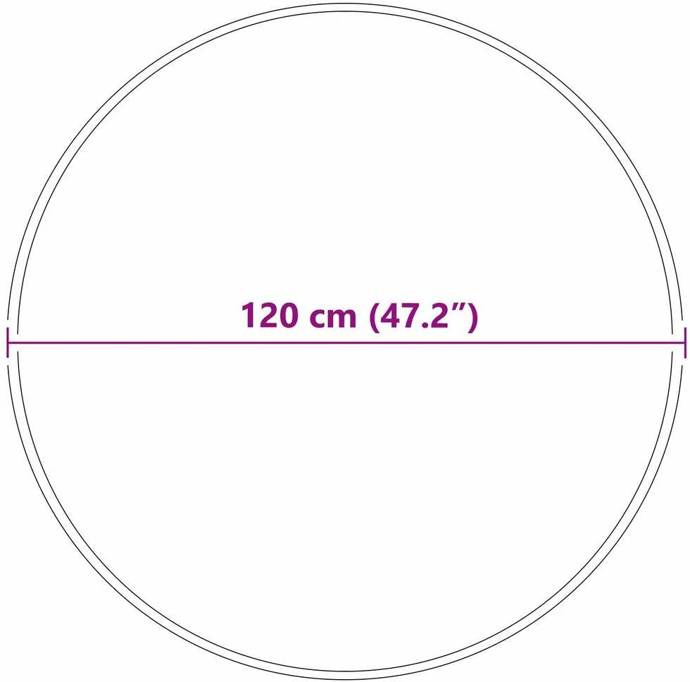Neslystantis plaukuotas kilimas Tamsiai pilka 120 x 120 cm PP