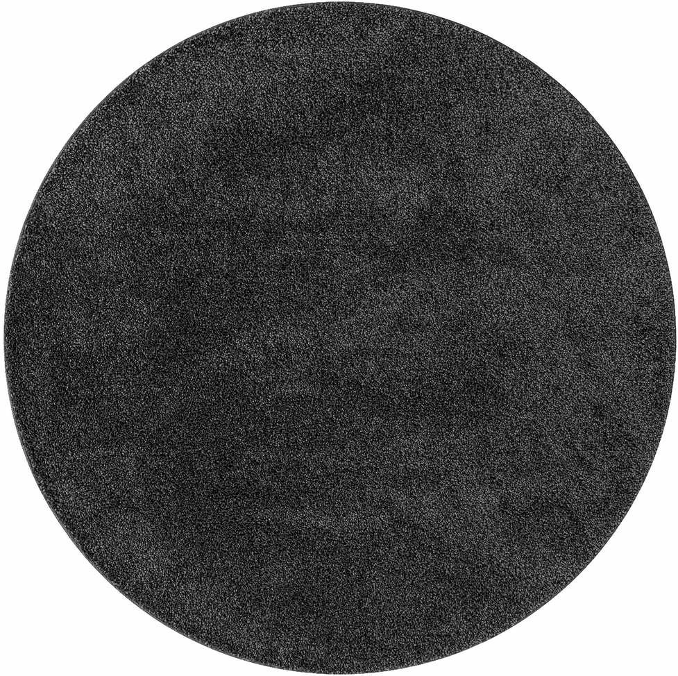 Neslystantis plaukuotas kilimas Tamsiai pilka 120 x 120 cm PP