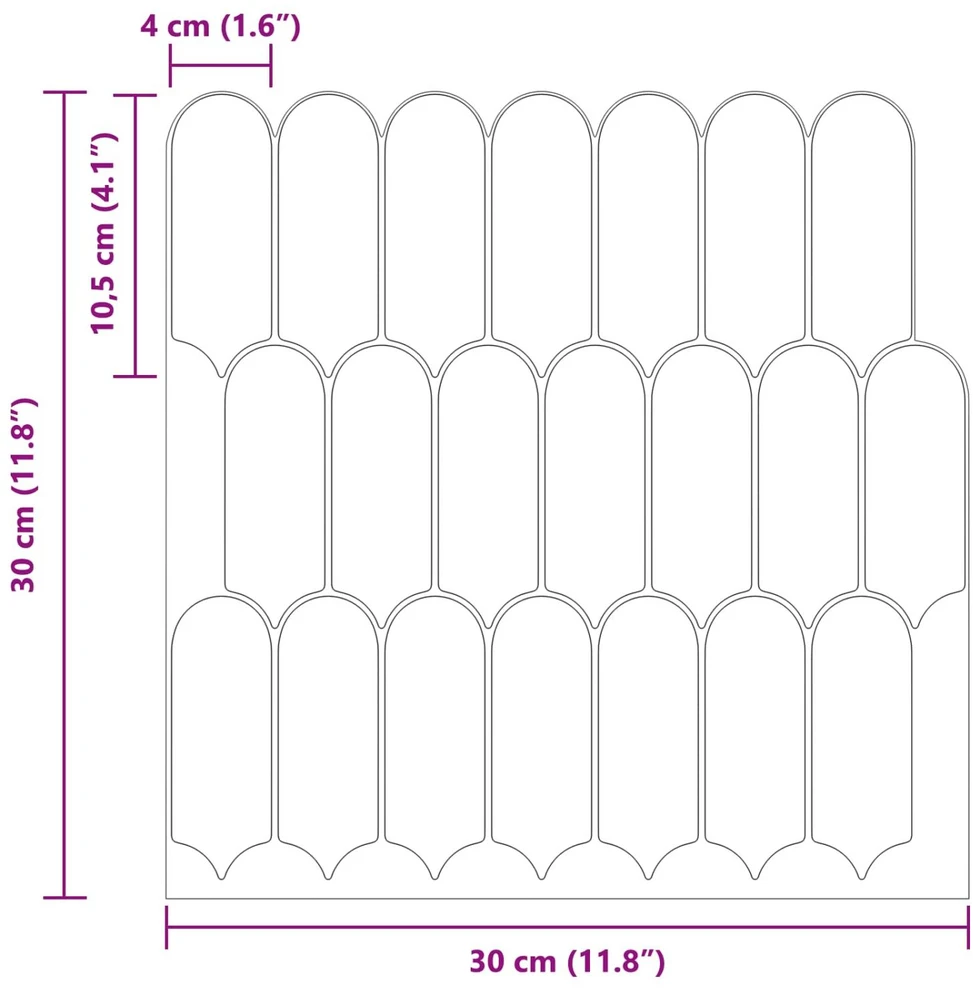 Pūkuota plytelė 20 vnt. Žalia 30 x 30 cm Poliuretanas ir PET