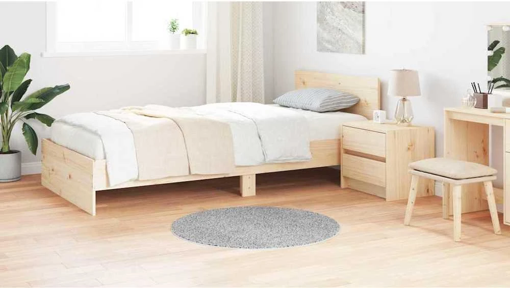 Neslystantis plaukuotas kilimas Pilka 90 x 90 cm PP