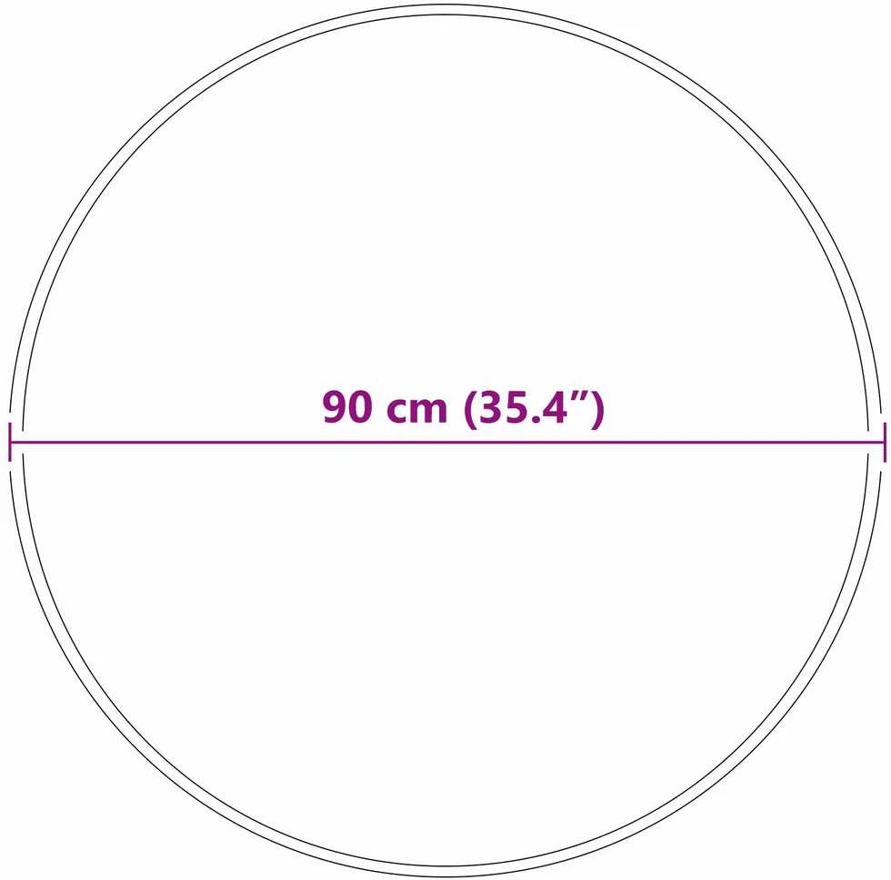Neslystantis plaukuotas kilimas Pilka 90 x 90 cm PP