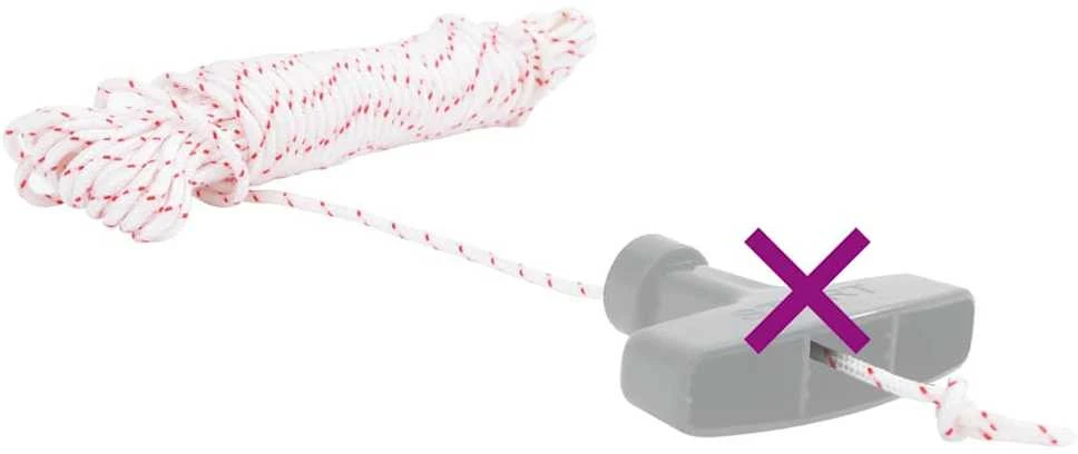 Pull Starter Cord Balta ir Raudona Ø3 mm 10 m Nailonas