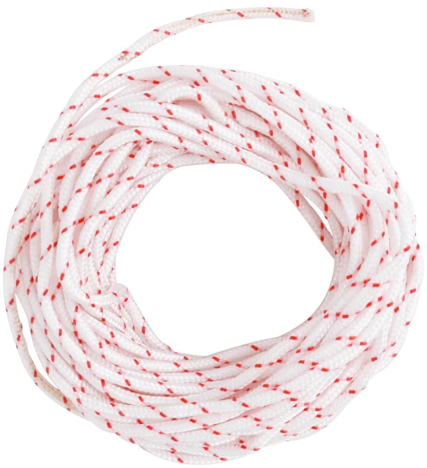 Pull Starter Cord Balta ir Raudona Ø3 mm 10 m Nailonas