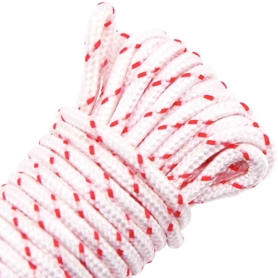 Pull Starter Cord Balta ir Raudona Ø3 mm 10 m Nailonas