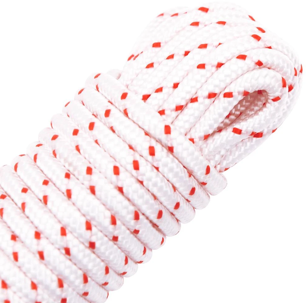 Pull Starter Cord Balta ir Raudona Ø4 mm 10 m Nailonas