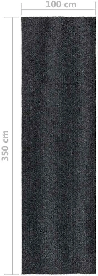 Purvą sugeriantis kilimas-takelis, antracito spalvos, 100x350cm