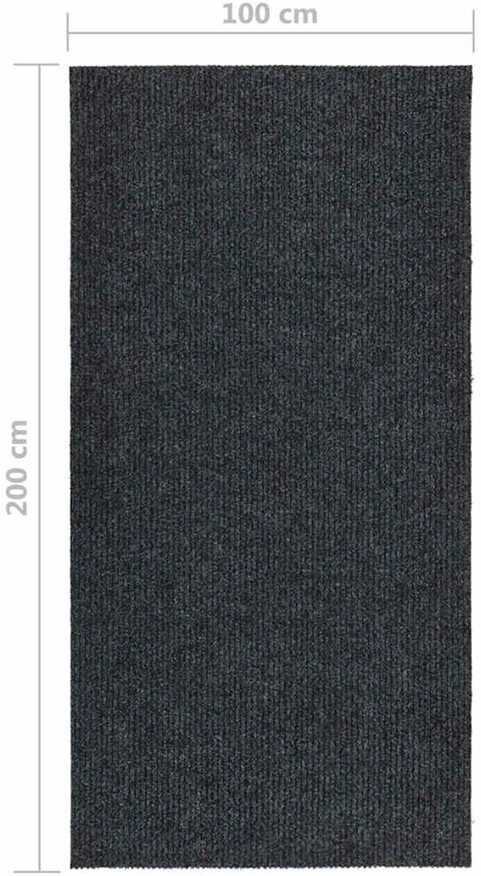 Purvą sugeriantis kilimas-takelis, antracito spalvos, 100x200cm