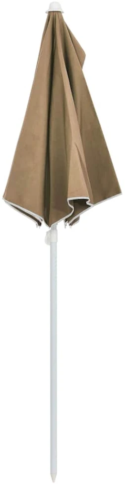 Pusapvalis sodo skėtis su stulpu, taupe spalvos, 180x90cm