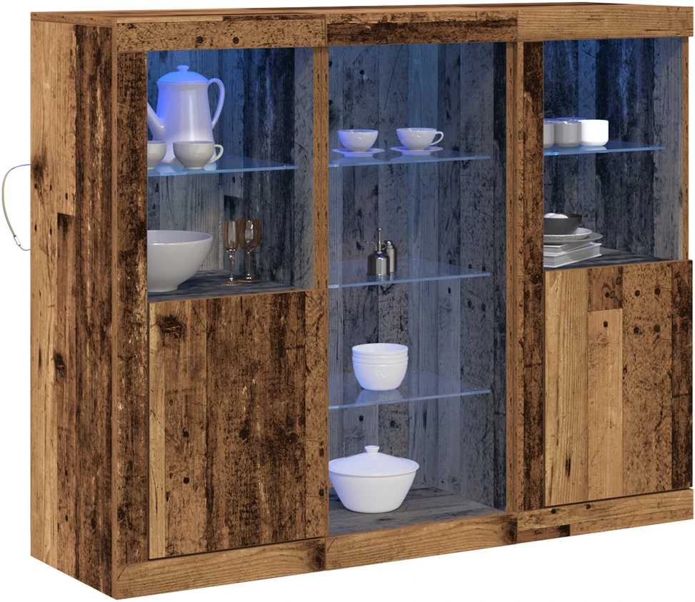 LED Bufetas Senas medis 123 x 37 x 100 cm Apdirbta mediena