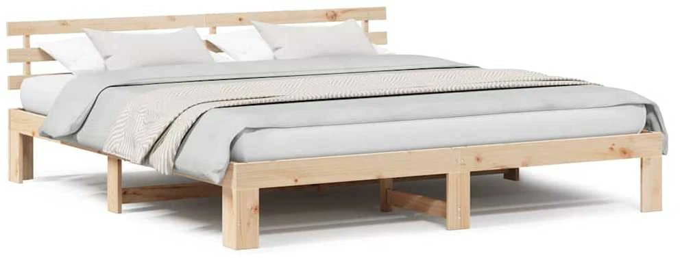 Lovos rėmas Natūrali 200 x 200 cm Kietos pušies mediena