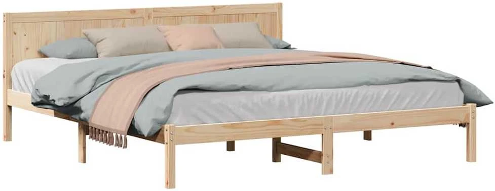 Lovos rėmas Ruda 200 x 200 cm Pušies medienos masyvas