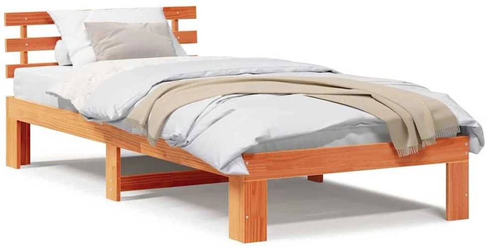 Lova Lovos rėmas Vaško ruda 90 x 200 cm Kietos pušies mediena