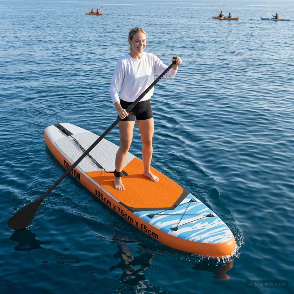 Pūstinis stalo irklavimo lenta TRITON 305 x 76 x 15 cm Mėlyna