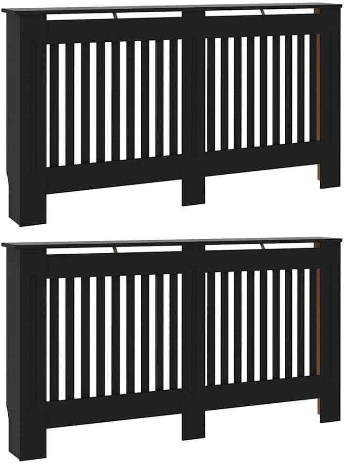 Radiatoriaus dangtis 2 vnt. Juoda 152 x 19 x 81,5 cm