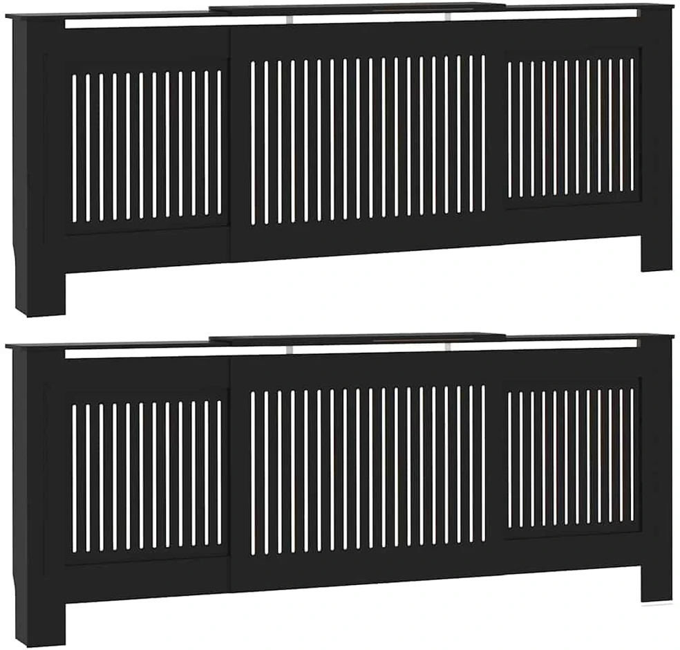 Radiatoriaus dangtis 2 vnt. Juoda 205 x 20,5 x 81,5cm
