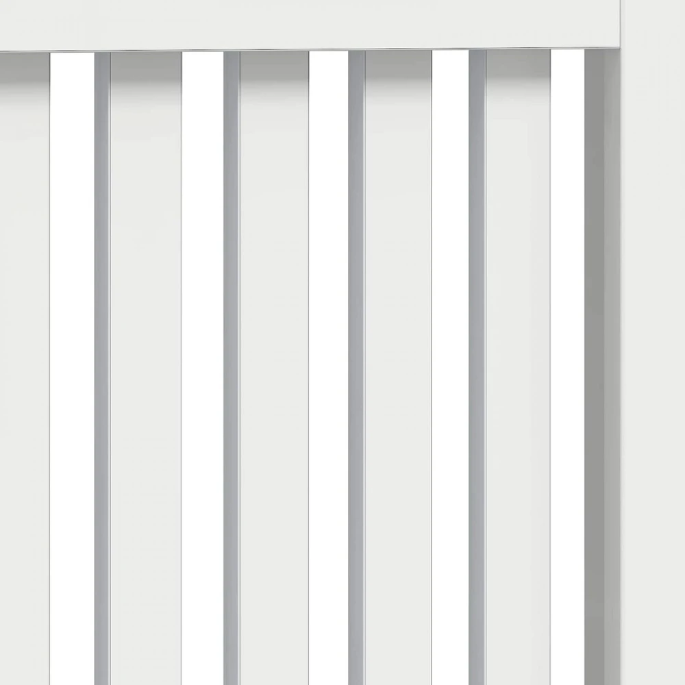 Radiatoriaus dangtis Itin blizgi balta 152 x 19 x 81,5 cm