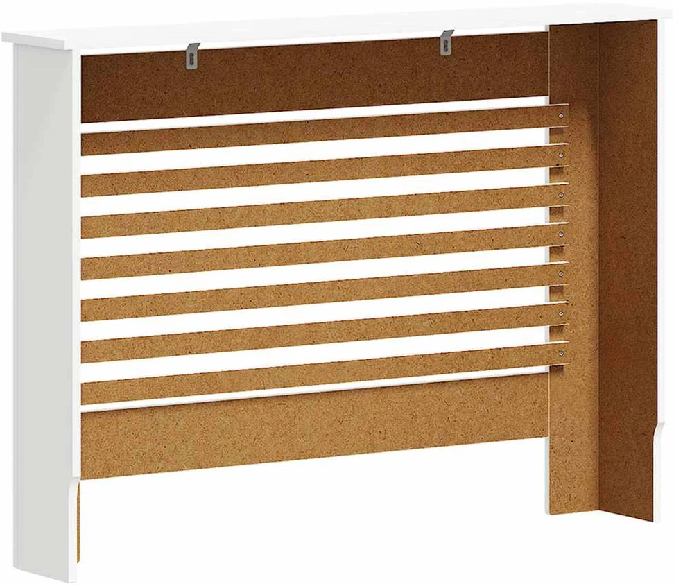 Radiatoriaus uždangalai, 2vnt., balti, 112x19x81,5cm, MDF