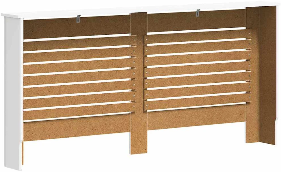 Radiatoriaus uždangalai, 2vnt., balti, 172x19x81,5cm, MDF