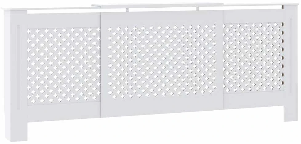 Radiatoriaus uždangalas, baltos spalvos, 205cm, MDF