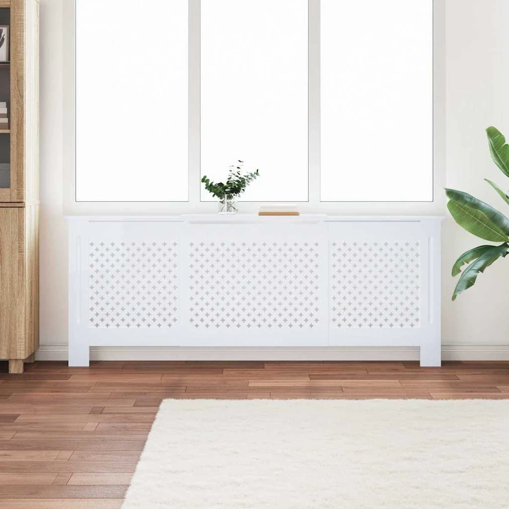 Radiatoriaus uždangalas, baltos spalvos, 205cm, MDF