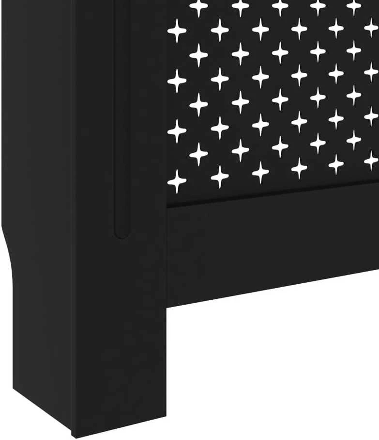 Radiatoriaus uždangalas, juodos spalvos, 152x19x81,5cm, MDF